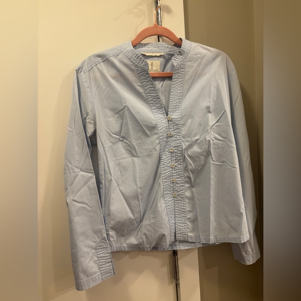 Cottonworld Light Blue Button-Up Blouse